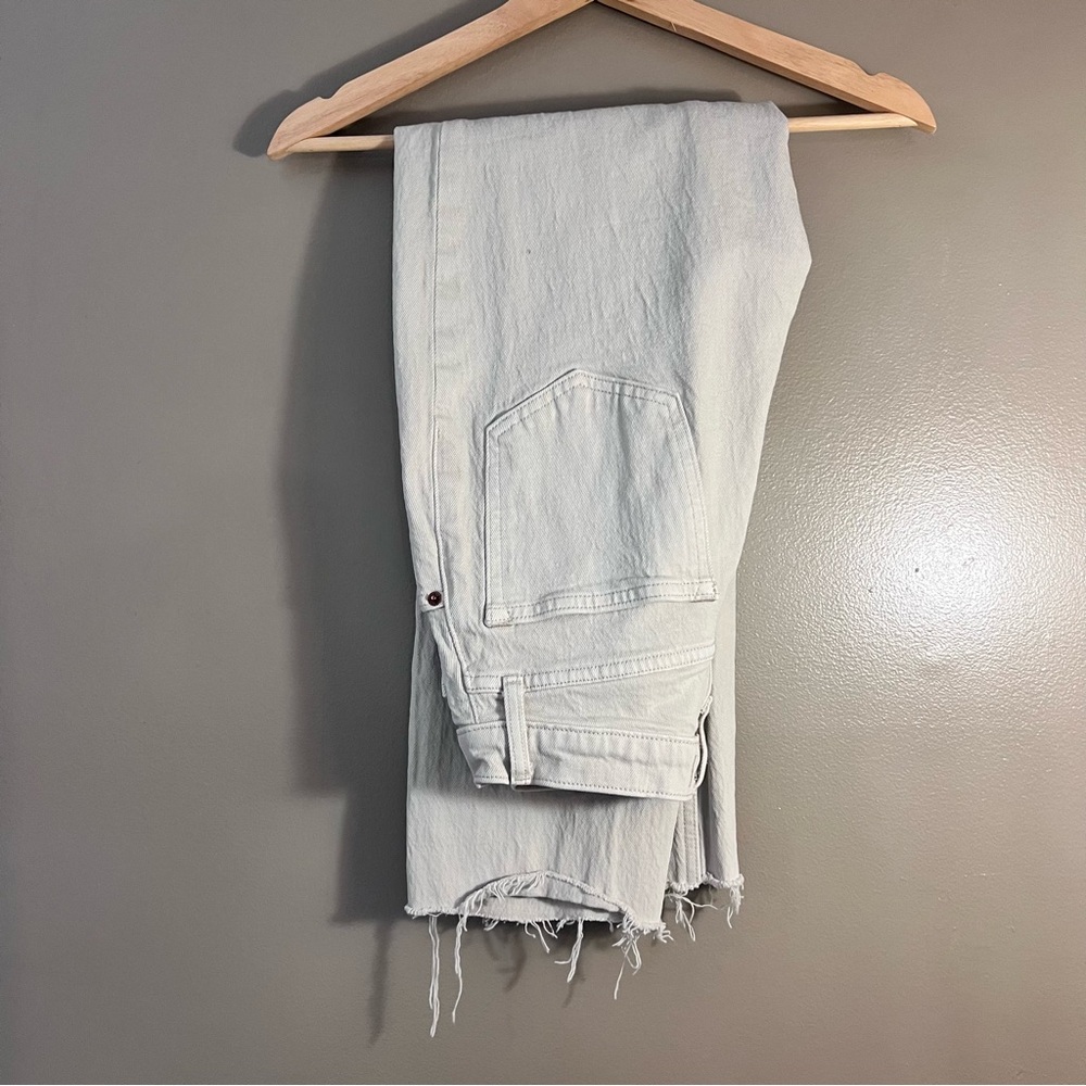CREAM ABERCROMBIE DENIM 90s straight Hi rise